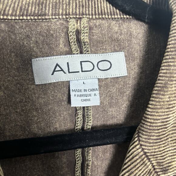 ALDO Women’s Corduroy Brown Blazer Jacket Button Embroidered Large Country West - Picture 3 of 8